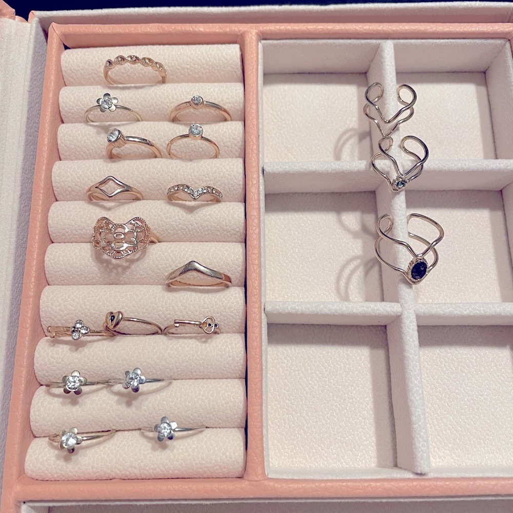 19 (nineteen) Minimalist, dainty rings